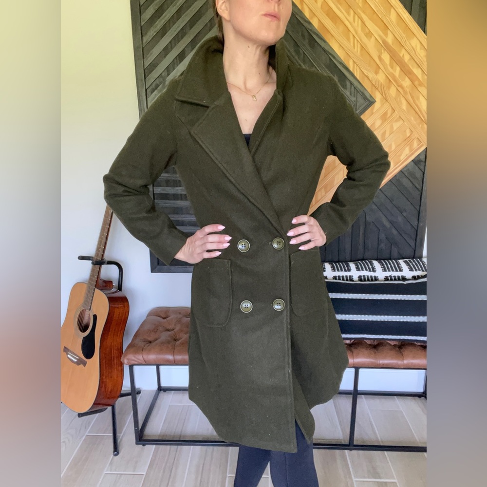 Peacoat, dark green, small, knee length